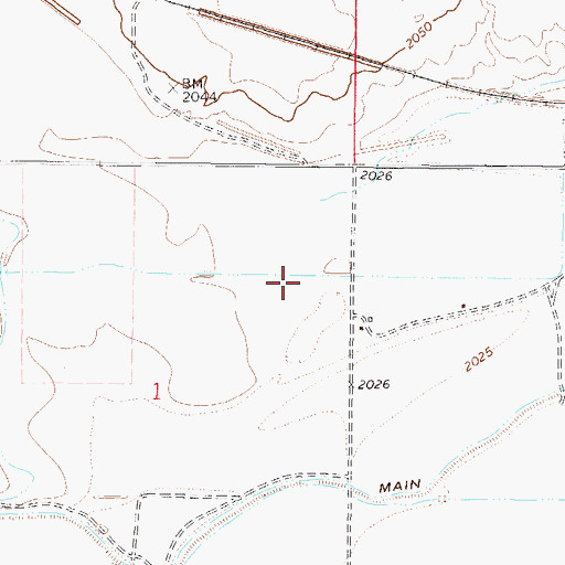 Topographic Map of 26N44E01AA__01 Well, MT
