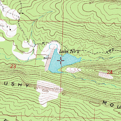 Topographic Map of Lake Number Two, AR