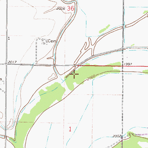 Topographic Map of 26N45E01AB__01 Well, MT