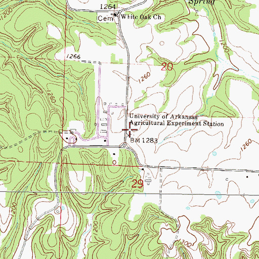 Topographic Map of University of Arkansas Agricultural Experimental Station, AR
