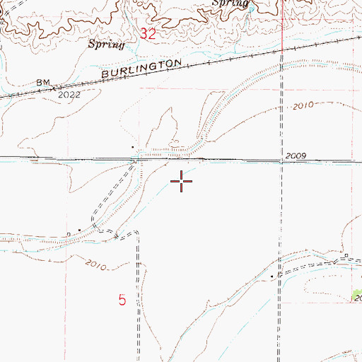 Topographic Map of 26N45E05AB__01 Well, MT
