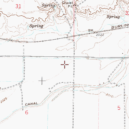 Topographic Map of 26N45E06AA__01 Well, MT
