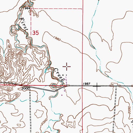 Topographic Map of 27N51E35DD__01 Well, MT