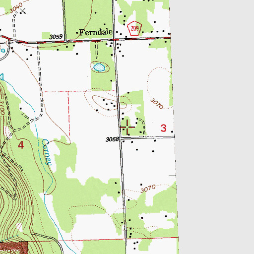 Topographic Map of 26N19W03BCCA01 Well, MT