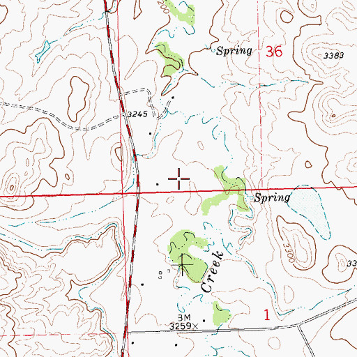 Topographic Map of 27N23E36CCDD01 Well, MT