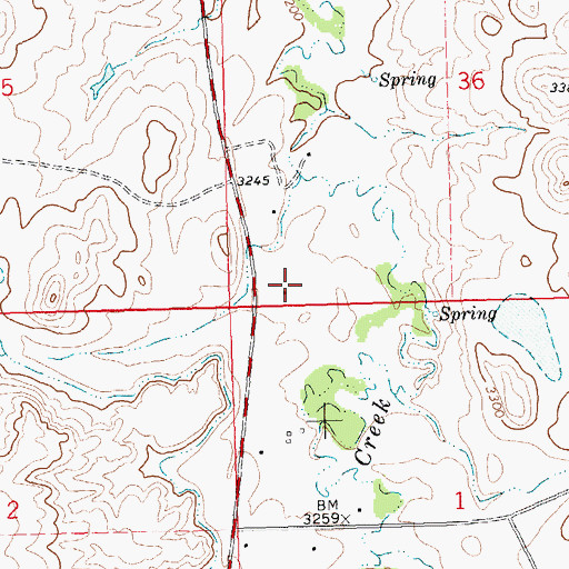Topographic Map of 27N23E36CCDC02 Well, MT