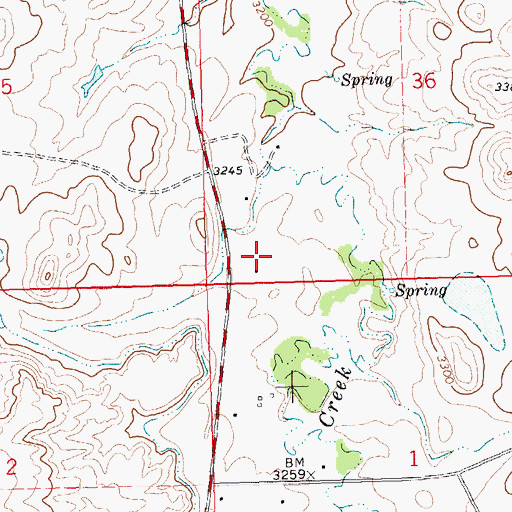 Topographic Map of 27N23E36CCDC03 Well, MT