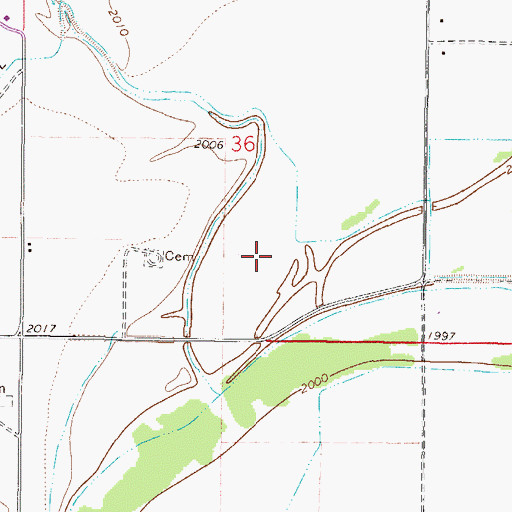 Topographic Map of 27N45E36DC__01 Well, MT