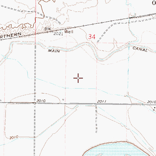 Topographic Map of 27N45E34CD__01 Well, MT