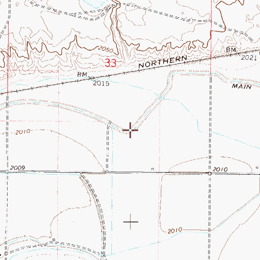 Topographic Map of 27N45E33DC__01 Well, MT