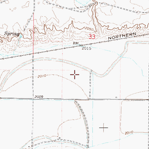 Topographic Map of 27N45E33CD__01 Well, MT