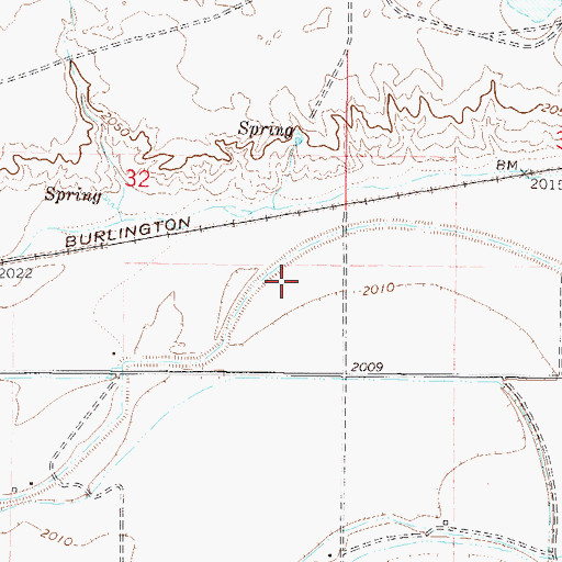 Topographic Map of 27N45E32DD__01 Well, MT