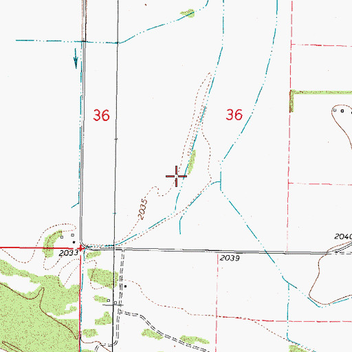 Topographic Map of 27N42E36CD__01 Well, MT