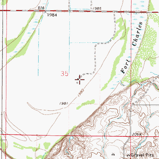 Topographic Map of 27N47E35DB__01 Well, MT