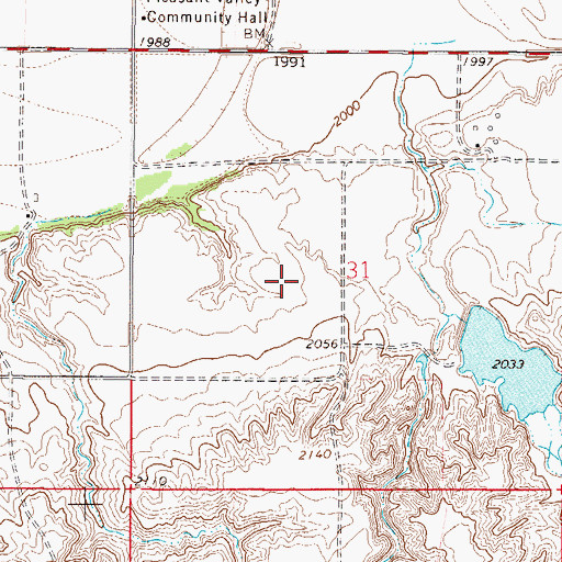 Topographic Map of 27N48E31CA__01 Well, MT