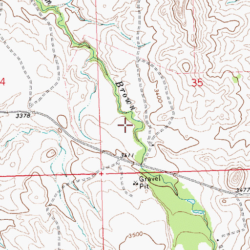 Topographic Map of 27N24E35CCAB01 Well, MT