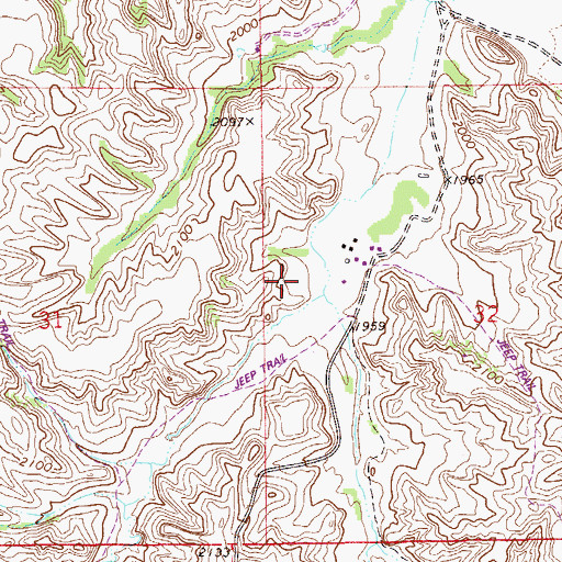 Topographic Map of 27N57E32BC__02 Well, MT