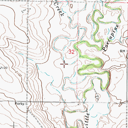 Topographic Map of 27N44E32CA__01 Well, MT