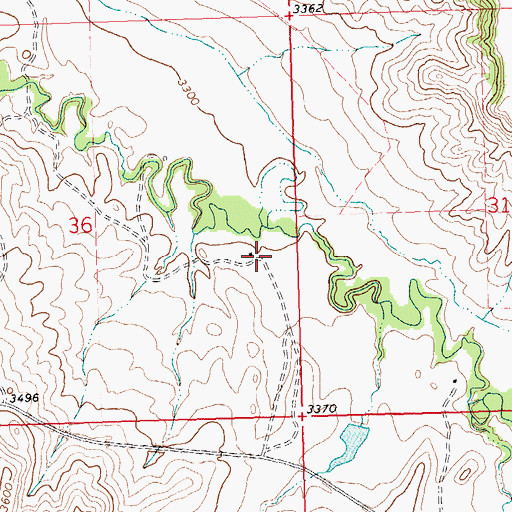 Topographic Map of 27N24E36DAAC03 Well, MT