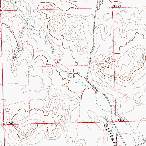 Topographic Map of 27N24E31DBA_01 Well, MT