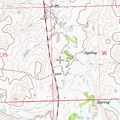 Topographic Map of 27N23E36CBBA01 Well, MT