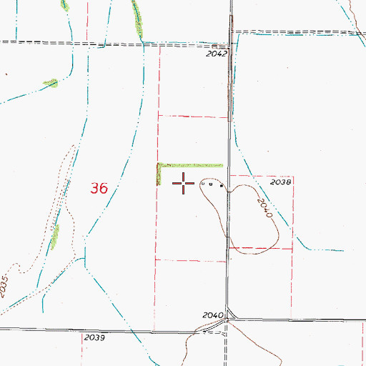 Topographic Map of 27N42E36DA__01 Well, MT