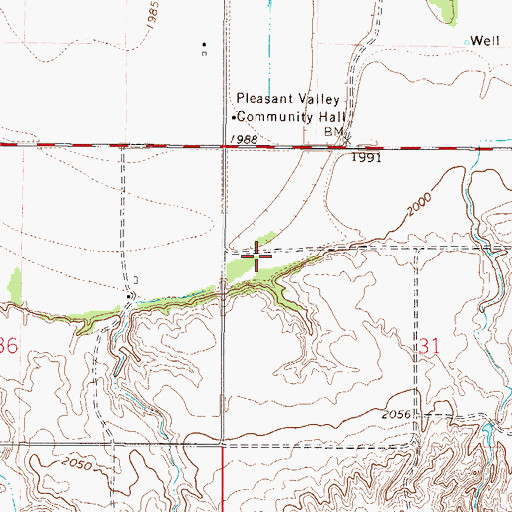 Topographic Map of 27N48E31BC__01 Well, MT