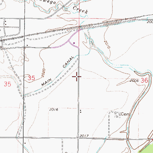 Topographic Map of 27N45E36BCC_01 Well, MT