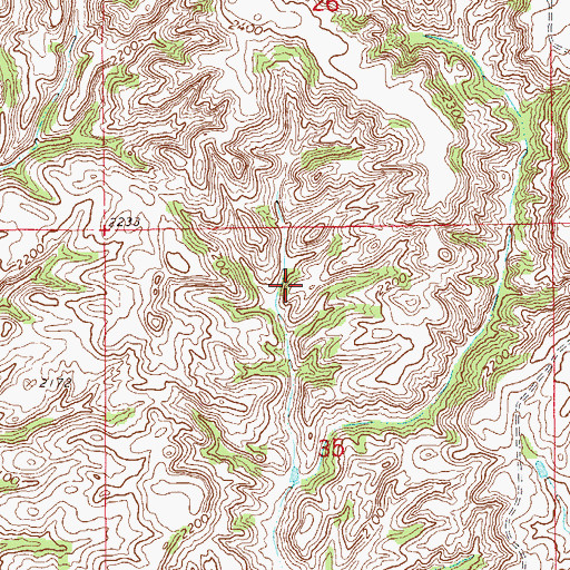 Topographic Map of 27N59E35BA__01 Well, MT