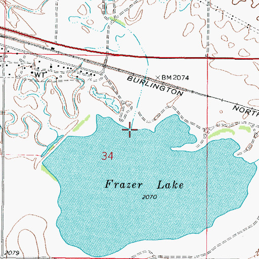 Topographic Map of 27N44E34AC__01 Well, MT