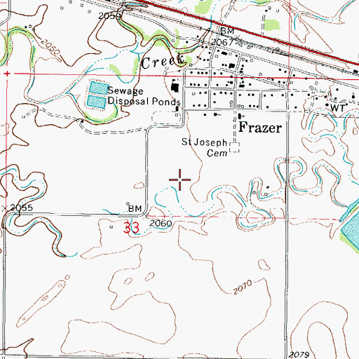 Topographic Map of 27N44E33AC__01 Well, MT