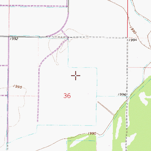 Topographic Map of 27N46E36AC__02 Well, MT