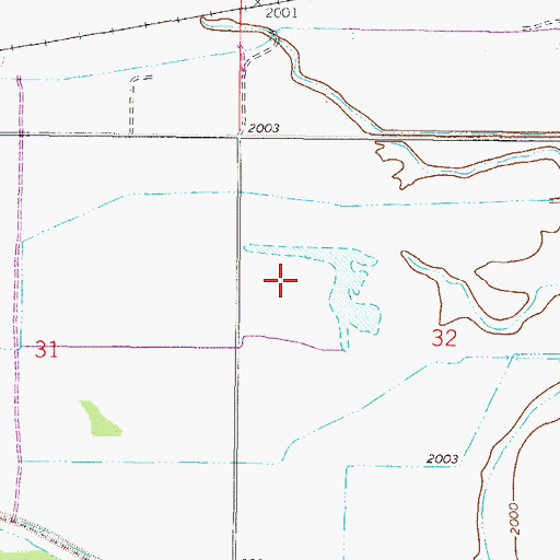 Topographic Map of 27N46E32BC__01 Well, MT
