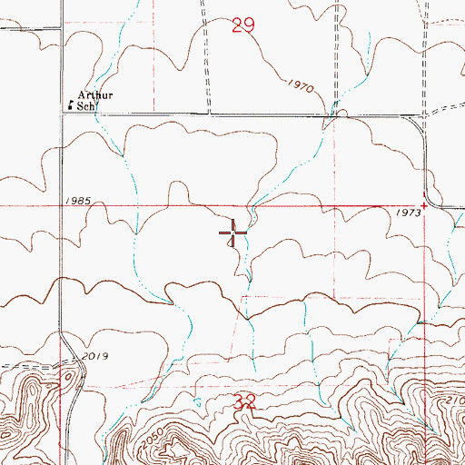 Topographic Map of 27N51E32BA__01 Well, MT