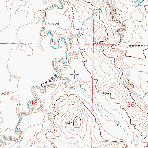 Topographic Map of 28N39E35ADBA01 Well, MT