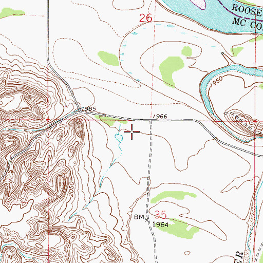 Topographic Map of 27N50E35BA__01 Well, MT