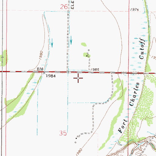 Topographic Map of 27N47E35AB__01 Well, MT