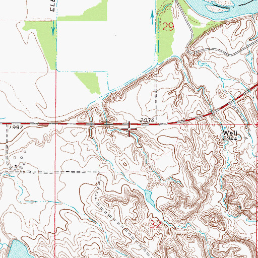 Topographic Map of 27N48E32BA__01 Well, MT