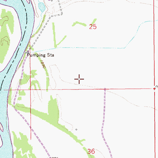 Topographic Map of 27N58E25CD__01 Well, MT