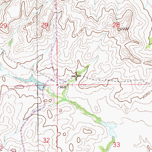 Topographic Map of 27N58E28CC__01 Well, MT