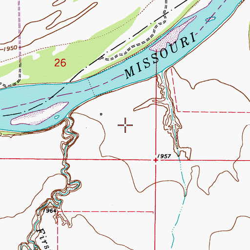 Topographic Map of 27N51E26DD__01 Well, MT