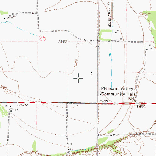 Topographic Map of 27N47E25DD__01 Well, MT