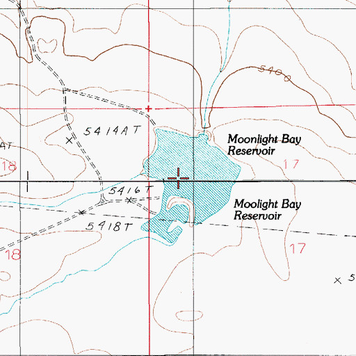 Topographic Map of Moonlight Bay Reservoir, AZ