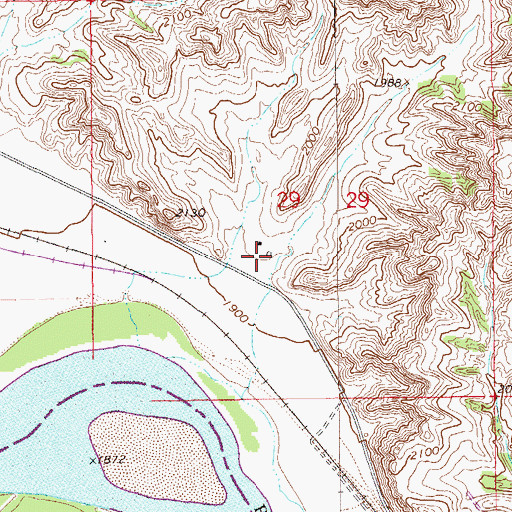 Topographic Map of 27N59E29CA__01 Well, MT