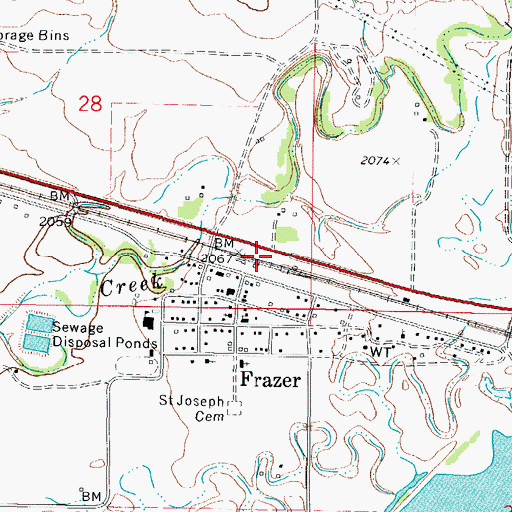 Topographic Map of 27N44E28DD__01 Well, MT