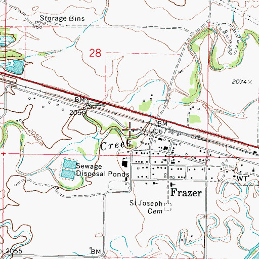 Topographic Map of 27N44E28DC__01 Well, MT