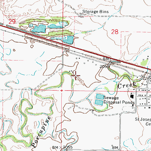 Topographic Map of 27N44E28CC__01 Well, MT