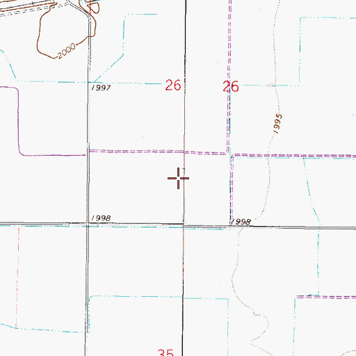 Topographic Map of 27N46E26CD__01 Well, MT