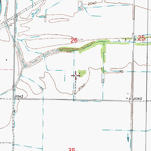Topographic Map of 27N42E26DCBB01 Well, MT