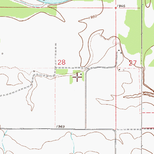 Topographic Map of 27N51E28DB__03 Well, MT